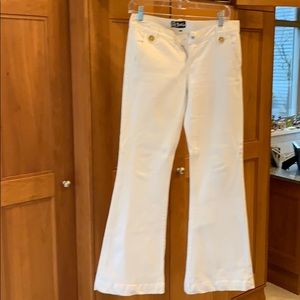 Anlo White flared bottom jeans